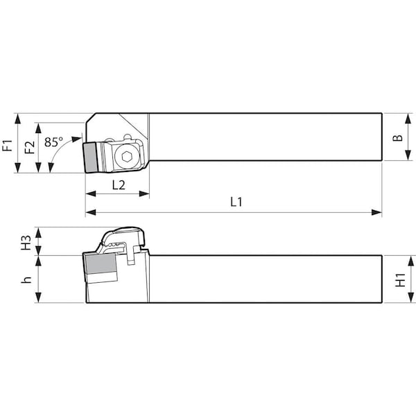 Turning Toolholder, CSYNR 2525M12