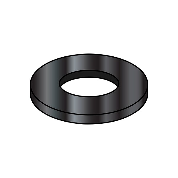 Flat Washer, For Screw Size M3 , 18-8 Stainless Steel Black Oxide Finish, 10000 PK