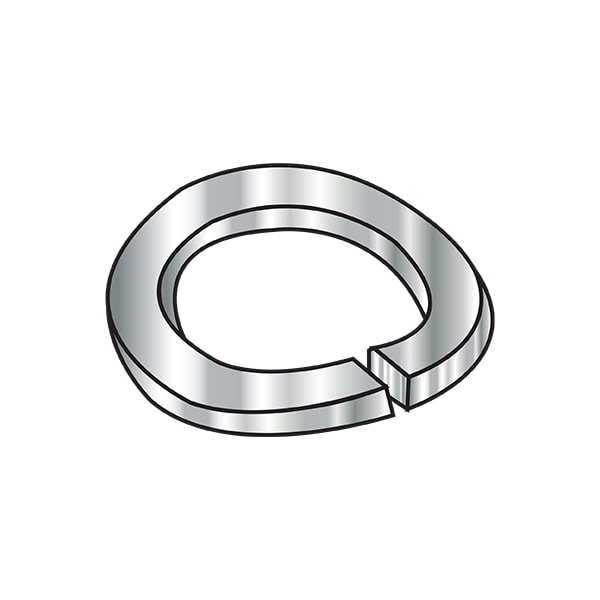 Split Lock Washer, For Screw Size M3 18-8 Stainless Steel, Plain Finish, 10000 PK