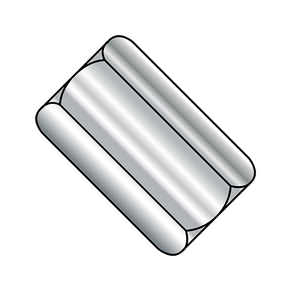 Coupling Nut, M6-1.00, Stainless Steel, Not Graded, Plain, 28 mm Lg, 10 mm Hex Wd, 500 PK