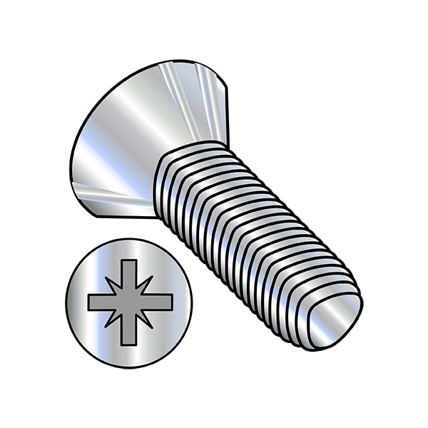 Thread Cutting Screw, M6 x 24 mm, Wax Steel Flat Head 3000 PK