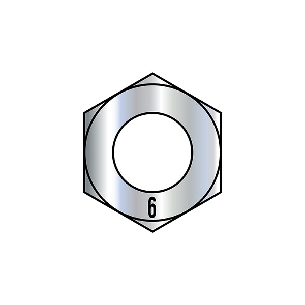 Hex Nut, M3-0.5, Steel, Class 6, Zinc Plated, 15000 PK