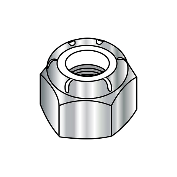 Lock Nut, M3-0.50, 18-8 Stainless Steel, Not Graded, Plain, 2.4 mm Ht, 5000 PK