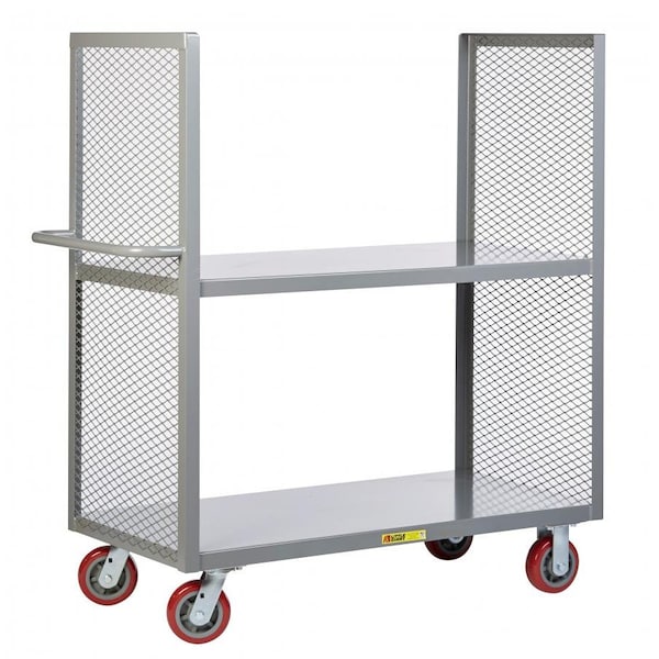 Utility Cart, 12 ga. Steel, 3600 lb Load Capacity, 4 Shelves, 57" H