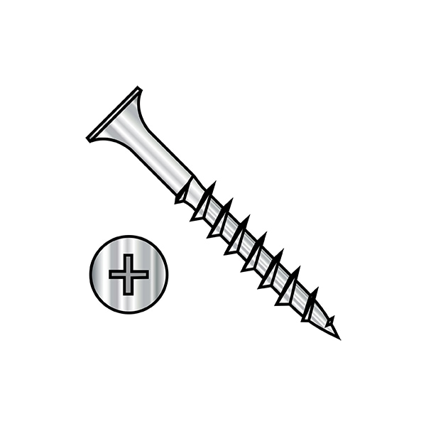 Deck Screw, #10 x 2-1/2 in, Stainless Steel, Flat Head, Phillips Drive, 400 PK