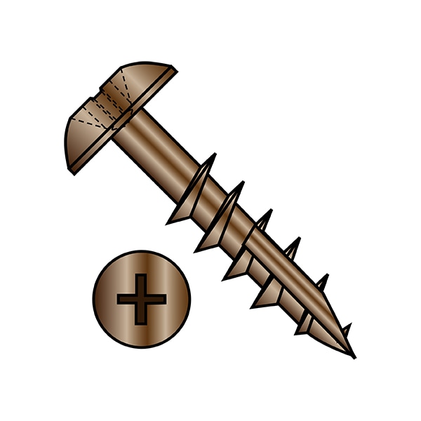 Wood Screw, #8, 3/4 in, Plain Brass Truss Head Phillips Drive, 7000 PK