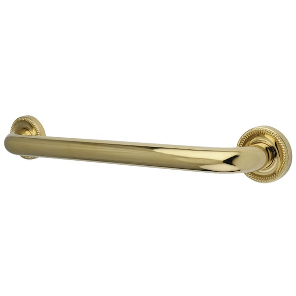 Traditional DR914122 12" Decorative 1-1/4" OD Grab B, 14-13/16" L, 17 ga. Brass, Polished Brass