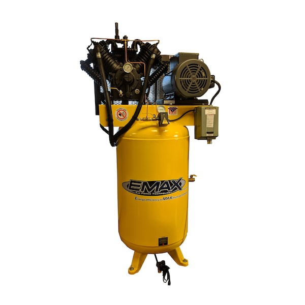 EAS 10 HP Vertical 80 Gallon Air Compressor, 3 Phase