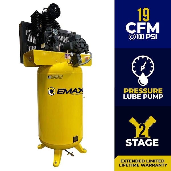 EI 5HP Vertical Gallon 80 Gallon Air Compressor, 1 Phase