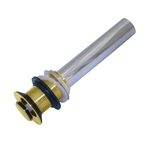 Brass, Bathroom Sink Drain, Push Pop-Up Drain without Overflow