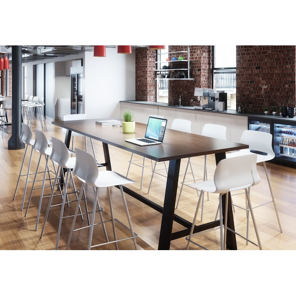 Rectangle KFI Midtown 3 x 10 FT Conference Table, Mahogany Finish, Standard Height, 36 W, 120 L