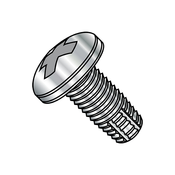 #12-24 x Thread Cutting Screw, 18-8 Stainless Steel, 3/8 in L, 2000 PK
