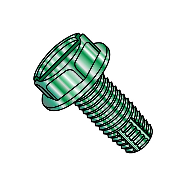 10-24X1/2 SLOT HEX WASH FT TCS F ZINC GREEN, PK7000