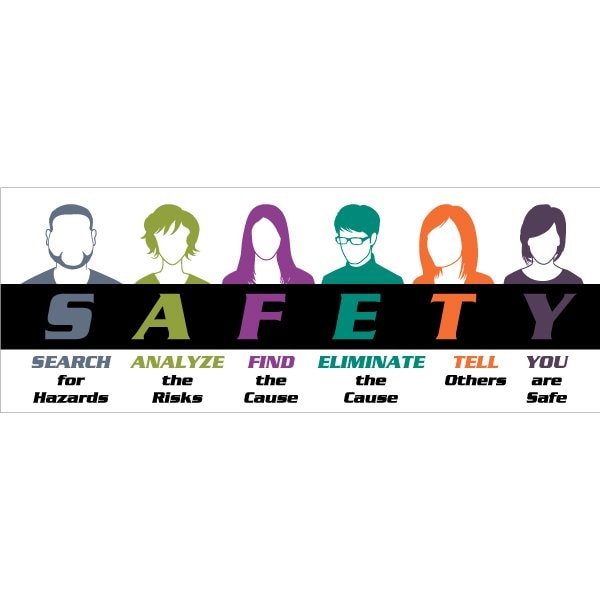 Lean Banner, 13 oz., 3 ft.x8 ft., Safety