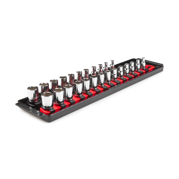 1/4 Inch Drive 6-Point Socket Set, 25-Piece (5/32-9/16 in., 4-15 mm)