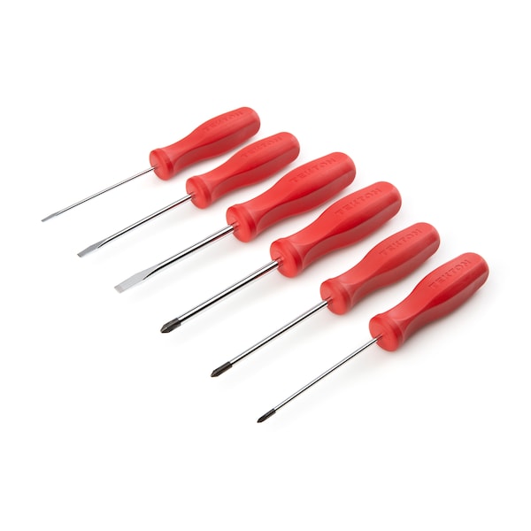 Hard-Handle Screwdriver Set, 6-Piece (#0-#2, 1/8-1/4 in.)
