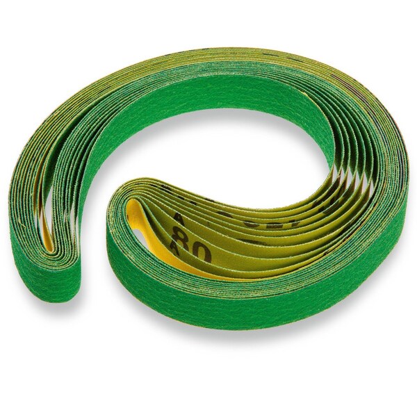 Sanding Belt, 1-9/16 in W, 32-1/16 in L, 80 Grit