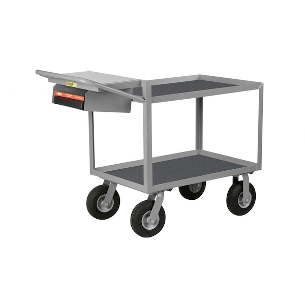 Utility Cart, 12 ga. Steel/Vinyl (Shelf), 1200 lb Load Capacity, 39" H