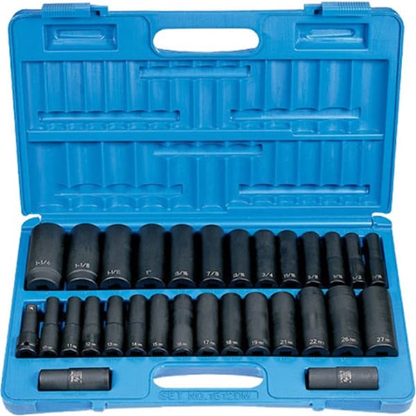 1/2"DR 30PC SAE/MET