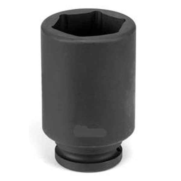 3/4" Drive, 27mm Size, Metric Socket, 6 Points, 27mm, 3/4"D, Impact, Hex D, Blk