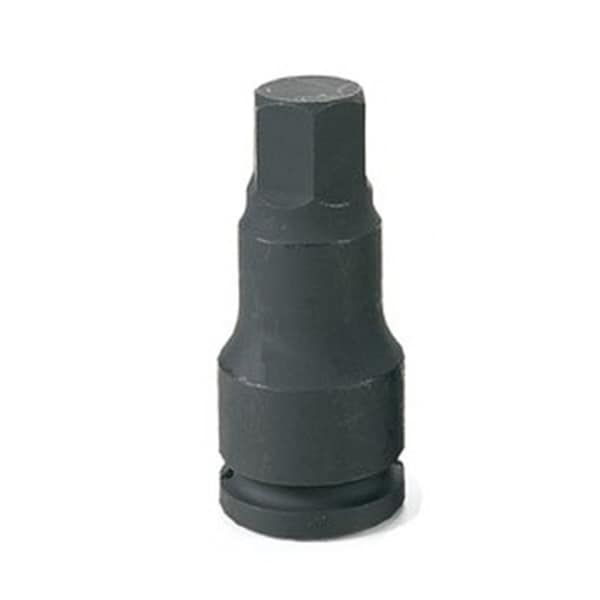 3/4" Drive, 24mm Size, Metric Socket, 6 Points, 24mm, 3/4"D, Impact, Hex Male, Blk