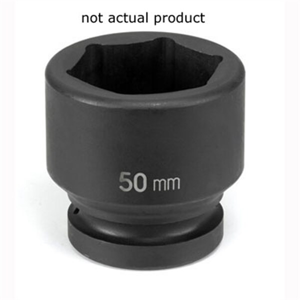 1" Drive, 36mm Size, Metric Socket, 6 Points, 36mm, 1"D, Impact, Blk