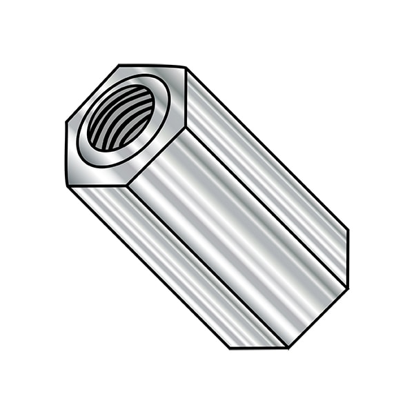 Hex Standoff, #2-56 Thrd Sz, 3/4 in L, Stainless Steel Plain, 1/8`" Hex W, 250 PK