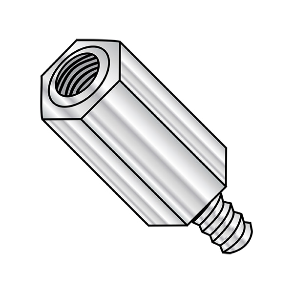 Hex Standoff, #8-32 Thrd Sz, Aluminum 3/8" Hex W, 1000 PK