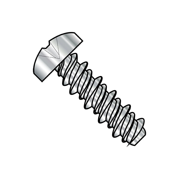Sheet Metal Screw, #8-18 x 3/8 in, Plain 18-8 Stainless Steel Pan Head Phillips Drive, 8000 PK
