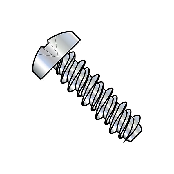Sheet Metal Screw, #8 x 5/8 in, Zinc Plated Steel Pan Head Phillips Drive, 9000 PK