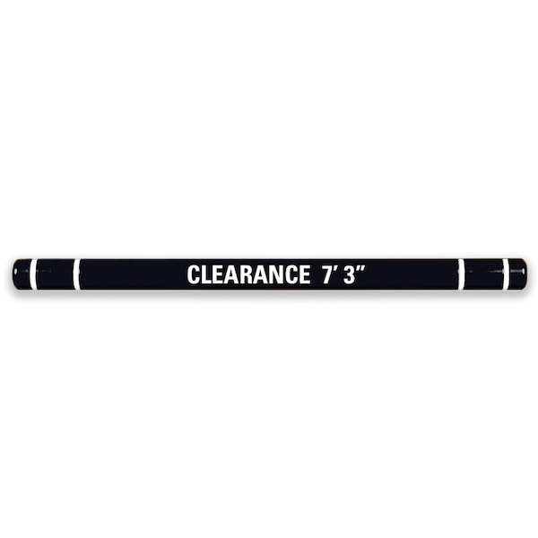 Height Guard, 7"X80" Blk/Wht Tape W/ "Cl