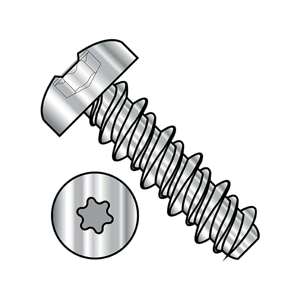 Sheet Metal Screw, #8-18 x 3/4 in, 18-8 Stainless Steel Pan Head Torx Drive, 4000 PK