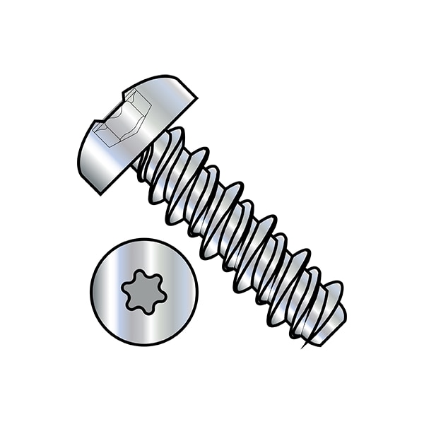 Sheet Metal Screw, #8-18 x 3/4 in, Zinc Plated Steel Pan Head Torx Drive, 8000 PK