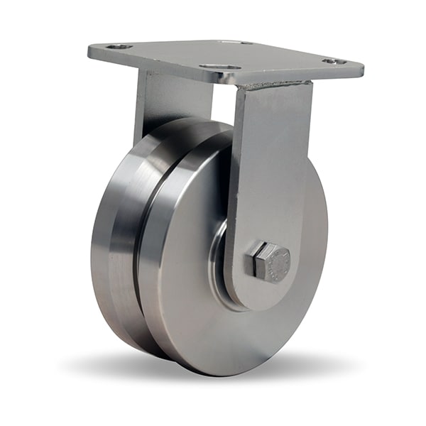 Rigid Caster, Whs 5X2 Ss V-Grooved