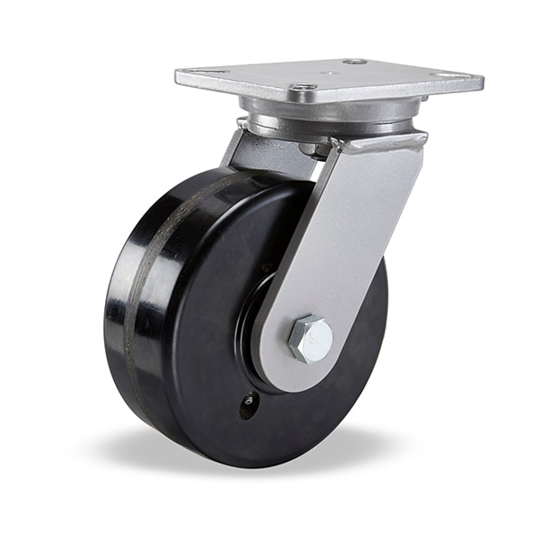 Champion Swivel Caster, 6" x 2-1/2" Phenolic Wheel, 3/4" Precision Tapered Bearing