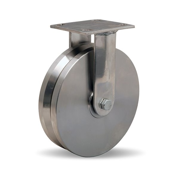 Rigid Caster Sta 8X2 Ss V-Grooved