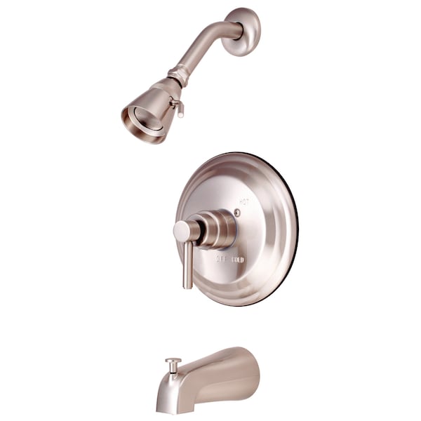 Tub and Shower Faucet, 3, Wall Mount, Brushed Nickel