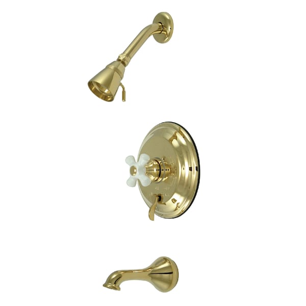 KB36320PX Tub & Shower Faucet with Porcelain Cross Handle