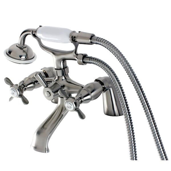 Deck-Mount Clawfoot Tub Faucet, Brushed Nickel, Deck Mount