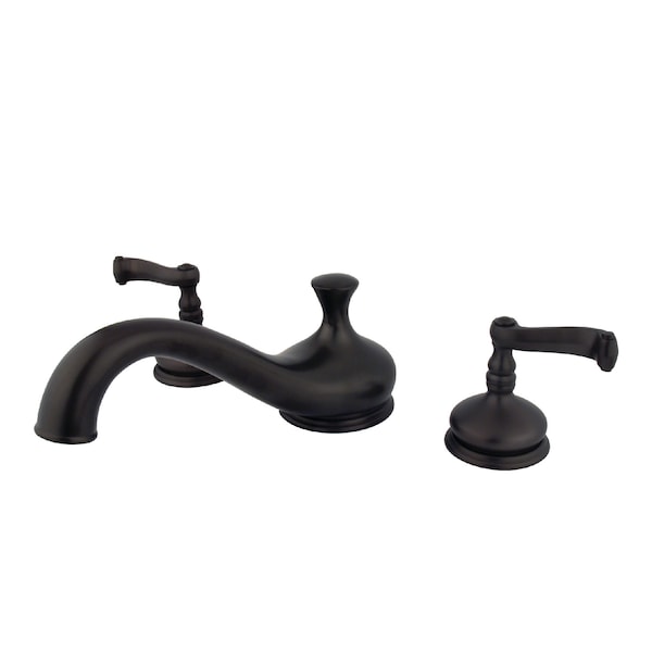 Roman Tub Faucet, Oil Rubbed Bronze, Deck Mount