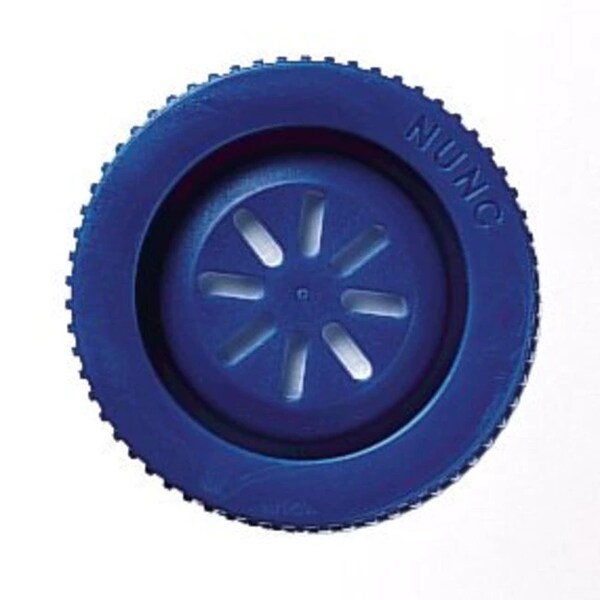 Nunc Vent/Close Caps, Blue HDPE, PK100