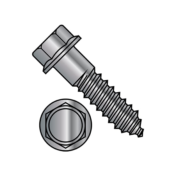 Lag Screw, 5/16 in, 2-1/2 in, Steel, Galvanized Hex Hex Drive, 400 PK