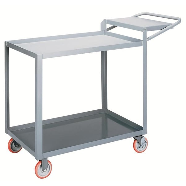 Order Picking Stock Cart, Steel, 1200 lb Load Capacity, 2 Shelves