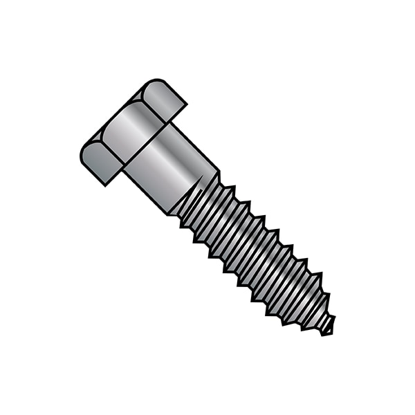 Lag Screw, 5/8 in, 5 in, Steel, Galvanized Hex Hex Drive, 50 PK