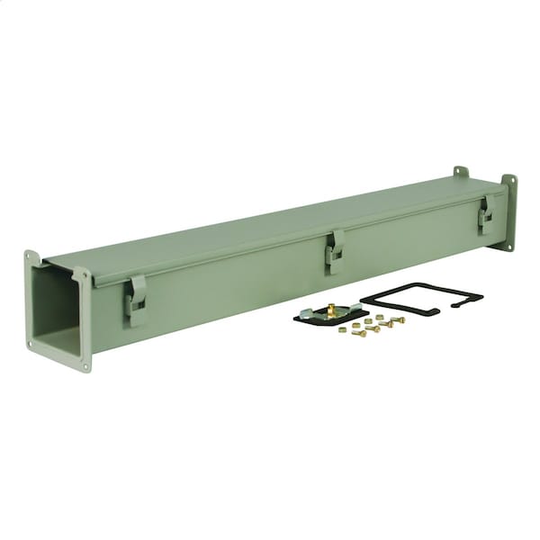 N1 LAY-IN WIREWAY 4X4X60 CRBN STL, GRY