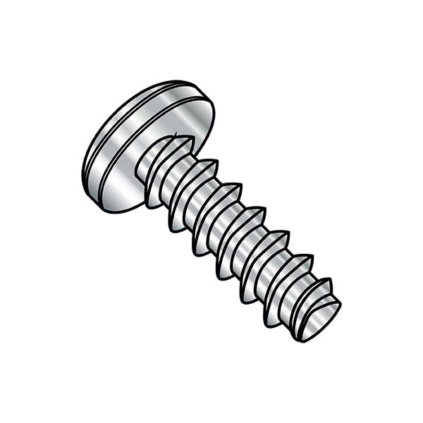 Thread Forming Screw, 1/4"-10 x 3/4 in, Wax 18-8 Stainless Steel Pan Head Phillips Drive, 1000 PK