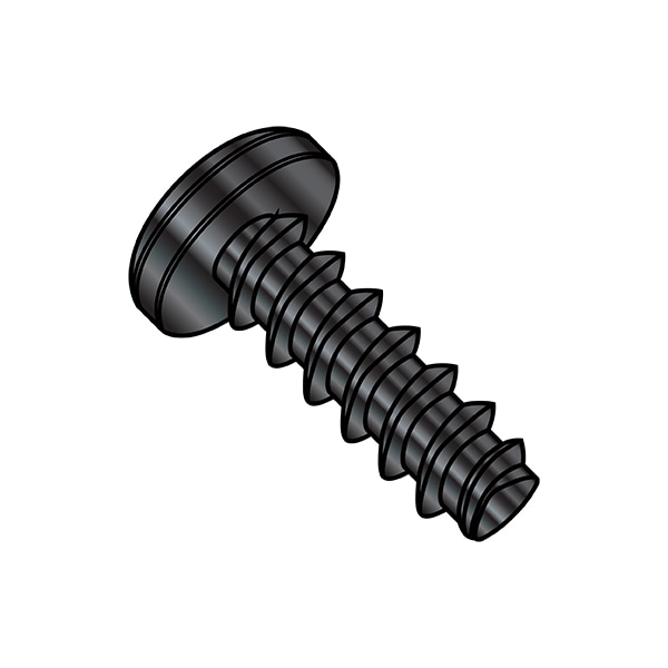 Thread Forming Screw, #8-16 x 1/2 in, Wax Steel Pan Head Phillips Drive, 10000 PK