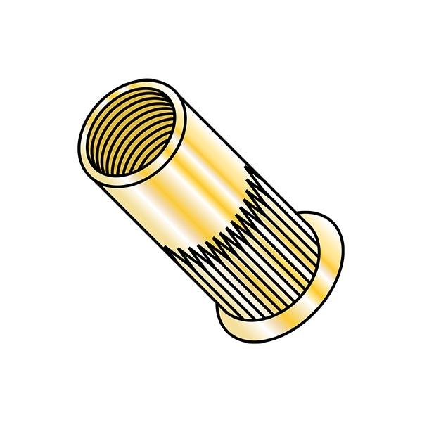 Rivet Nut, 5/16"-18 Thread Size, 0.580 in - 0.610 in Flange Dia., .700 in - .720 in L, Steel