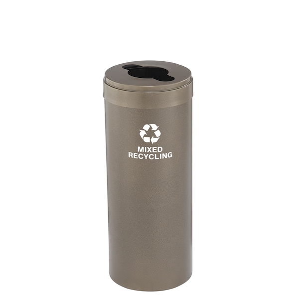 15 gal Round Recycling Bin, Bronze Vein