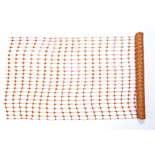 Warning Barrier Fence, 4 ft. x 50 ft., , Plastic Orange, 4 Inch L